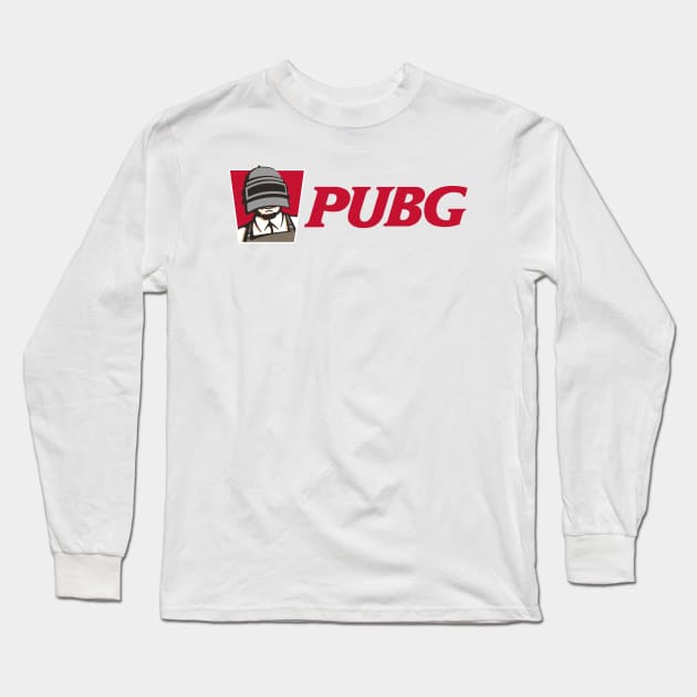 PUBG Chicken white background Long Sleeve T-Shirt by KingM